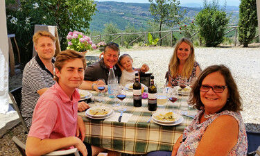 A farm to table lunch at a small Family winery in Tuscany