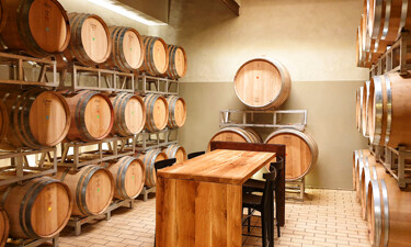 The tasting room of a Tuscan winery