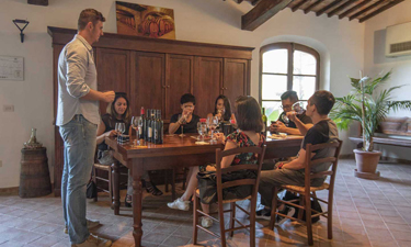Wine tasting at Capanna winery Tuscany