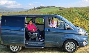 Sergio's tour van in Tuscany