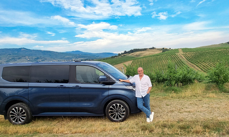 Tuscany wine tours in Sergio's new van